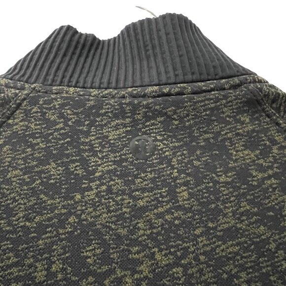 Lululemon Womens Olive Black Static 1/2 Zip Ribbed Trim Long Sleeve Pullover XS - Picture 5 of 6